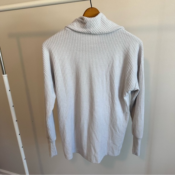 Loft Waffle Cowl Neck Tunic Top - Picture 2 of 3